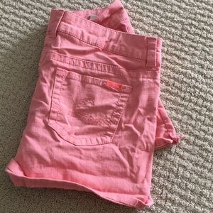 Seven 7 Pink Denim Shorts